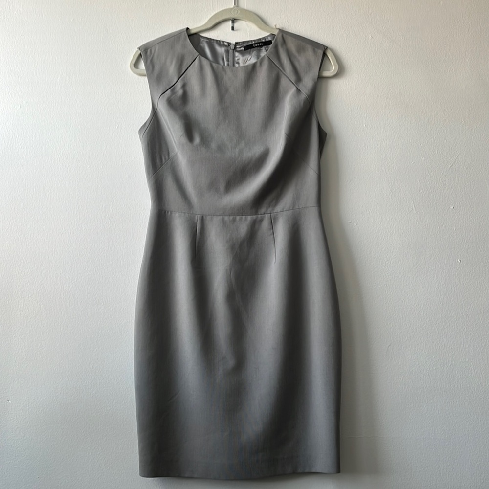 Grey Tahari sheath dress